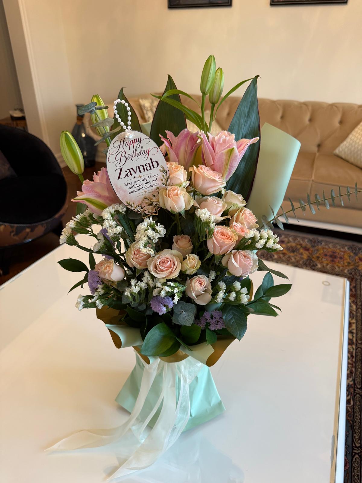 Blush Lily & Rose Bouquet